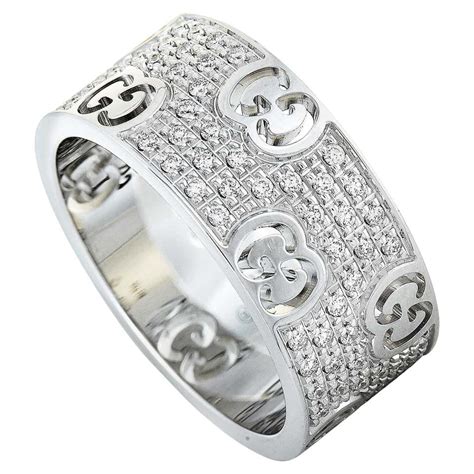 gucci icon diamond band ring